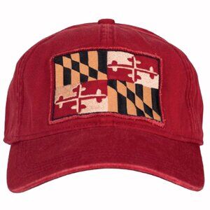 Maryland Faded Red Embroidered Flag Cap Hat - NEW Fast Ship